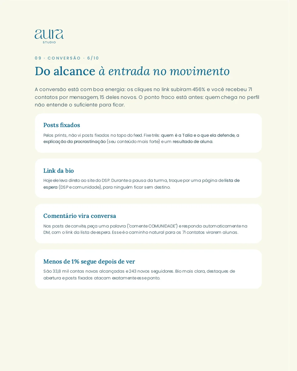 Página do caminho do gostei até a conversa em um diagnóstico real
